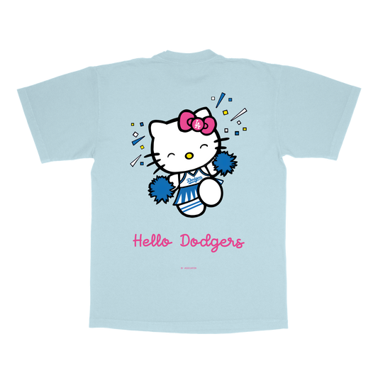 Kitty Light Blue Baseball Shirt