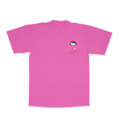 Kitty Pink Carnation Baseball Shirt