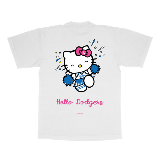 Kitty White Baseball Shirt (With Pocket)